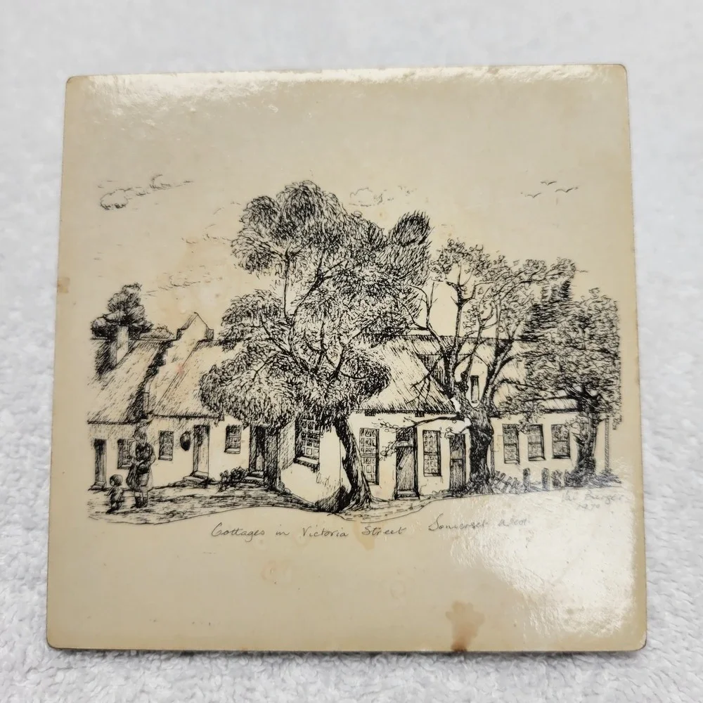 Cottages of Somerset W Africa lot of 5 coasters